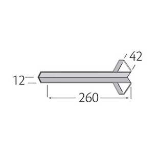 Millex Binnenhoek 400mm (glad)