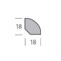 Kwartrond profiel 18 x 18 mm