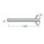 Binnenhoek 400mm - Millex Glad Wit