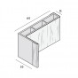 Holkamerprofiel 60x30x15 mm nerf binnenzijde