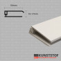 Eurotexx Dubbel Rabat - potdeksel 50mm eindprofiel kunststof gevelbekleding in de kleur creme 9001