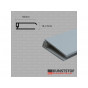 Eurotexx dubbel rabat potdeksel 50mm eindprofiel kunststof gevelbekleding grijs RAL 7001
