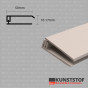Eurotexx dubbel rabat potdeksel 50mm eindprofiel kunststof gevelbekleding klei lichtbruin