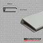 Eurotexx dubbel rabat potdeksel 50mm eindprofiel kunststof gevelbekleding lichtgrijs RAL 7035