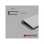 Eurotexx dubbel rabat potdeksel 50mm eindprofiel kunststof gevelbekleding lichtgrijs RAL 7035