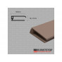 Eurotexx dubbel rabat potdeksel 50mm eindprofiel kunststof gevelbekleding olijf RAL n.v.t.