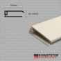 Eurotexx Dubbel Rabat - potdeksel 50mm eindprofiel kunststof gevelbekleding in de kleur sandral 1015