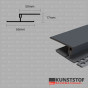 Eurotexx dubbel rabat potdeksel 17mm ventilatie afsluitprofiel kunststof antraciet RAL 7015
