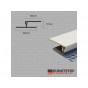 Eurotexx dubbel rabat potdeksel 17mm ventilatie afsluitprofiel kunststof crème RAL 9001