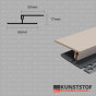 Eurotexx dubbel rabat potdeksel 17mm ventilatie afsluitprofiel kunststof klei lichtbruin
