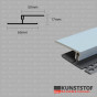 Eurotexx Dubbel Rabat - potdeksel 17mm ventilatie afsluitprofiel kunststof in de kleur lichtblauw