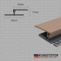 Eurotexx dubbel rabat potdeksel 17mm ventilatie afsluitprofiel kunststof olijf donkerbruin