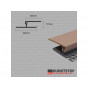 Eurotexx dubbel rabat potdeksel 17mm ventilatie afsluitprofiel kunststof olijf RAL n.v.t.