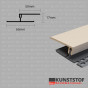 Eurotexx dubbel rabat potdeksel 17mm ventilatie afsluitprofiel kunststof sand RAL 1015 lichtbruin