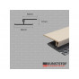 Eurotexx Dubbel Rabat - potdeksel 17mm ventilatie afsluitprofiel kunststof in de kleur sand ral 1015