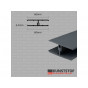 Eurotexx dubbel rabat potdeksel 50mm verbindingsprofiel 2-delig antraciet RAL 7015