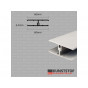 Eurotexx dubbel rabat potdeksel 50mm verbindingsprofiel 2-delig crème RAL 9001
