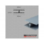 Eurotexx dubbel rabat potdeksel 50mm verbindingsprofiel 2-delig grijs RAL 7001