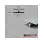Eurotexx dubbel rabat potdeksel 50mm verbindingsprofiel 2-delig lichtgrijs RAL 7035