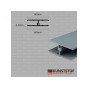 Eurotexx dubbel rabat potdeksel 50mm verbindingsprofiel 2-delig quartzgrijs RAL 7045