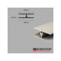 Eurotexx dubbel rabat potdeksel 50mm verbindingsprofiel 2-delig sand RAL 1015