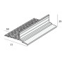 Keralit Ventilatie startprofiel verticaal afmeting