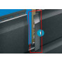 Voorbeeld Stootvoegverbinding 150 mm (voor rabatdelen)