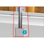 Eurotexx dubbel rabat potdeksel 50mm verbindingsprofiel kunststof gevelbekleding 2-delig voorbeeld