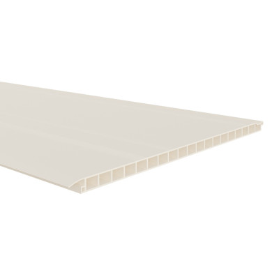 creme vlak kunststof paneel 250 x 10mm (holle schroot)