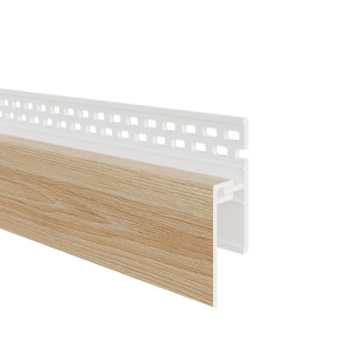 Eurotexx dubbel rabat potdeksel 17mm ventilatie afsluitprofiel kunststof eiken RAL n.v.t.