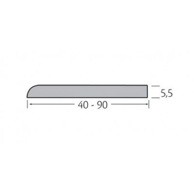 Afgeschuinde profiel 60 x 5.5 mm