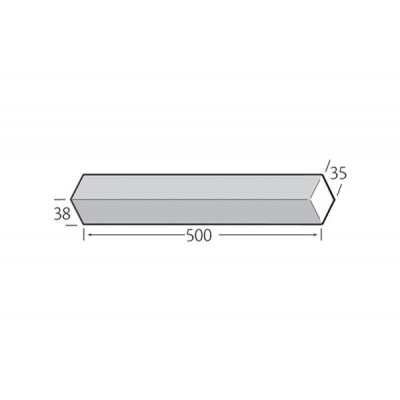 Buitenhoek 500mm dubbele neus - Millex Big Board Wit