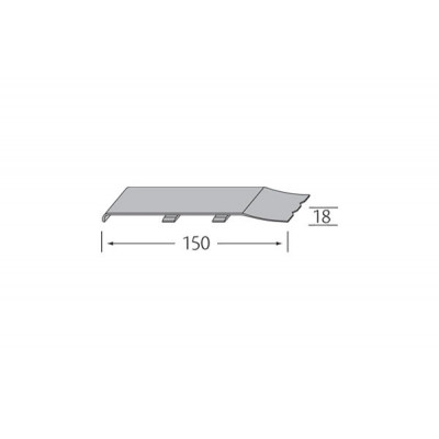 Stootvoegverbinding Zwart 150 mm (voor rabatdelen)