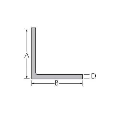 Gelijkzijdig hoekprofiel 30 x 30 x 2.0 mm