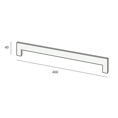 Novaboard stonelook eindkap 400 mm Crème