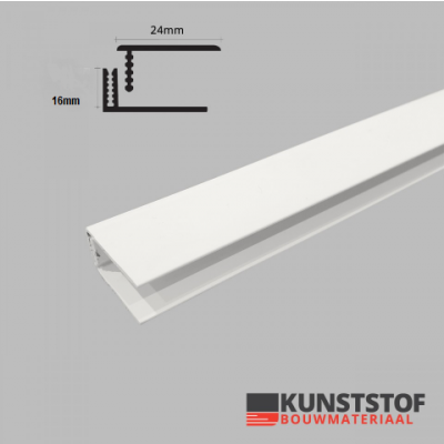 Duafort eindprofiel kunststof gevelbekleding 10mm in 4 kleuren