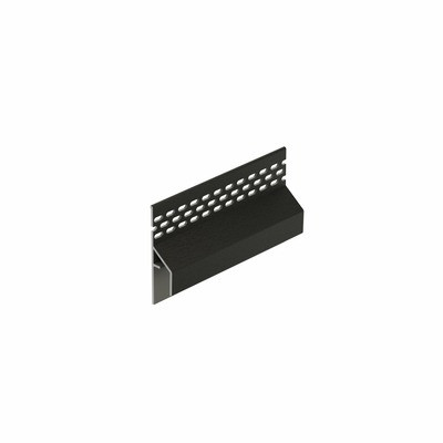 Grafietzwart keralit trim/kraal ventilatieprofiel (gevel) (2849)