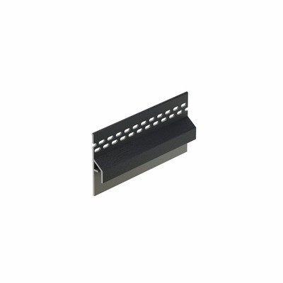 Zwartgrijs keralit trim/kraal ventilatieprofiel (dakrand) (2833)
