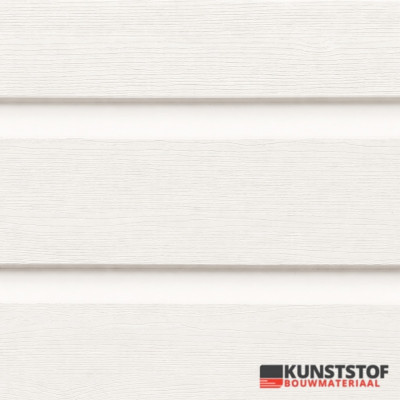 Kunststof dubbel rabat Profex cremewit RAL 9001 gevelbekleding voor chalet en stacaravan