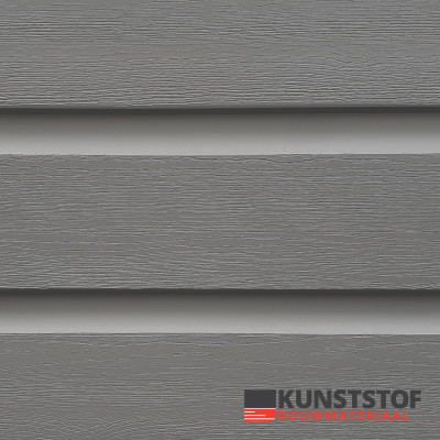 Kunststof dubbel rabat Profex donkergrijs antraciet RAL 7012 gevelbekleding 