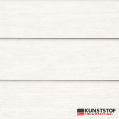 Profex potdeksel kunststof gevelbekleding cremewit RAL 9001 met Zweeds rabat uitstraling