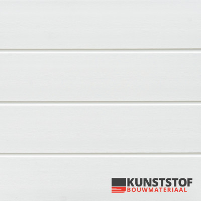 Duafort velling 125mm wit RAL 9010 kunststof gevelbekleding (canexel vervanger) voor chalets