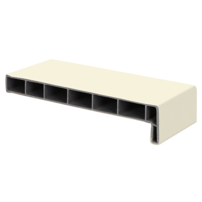 Lignodur brede voorzijde vensterbank 300mm Crème 