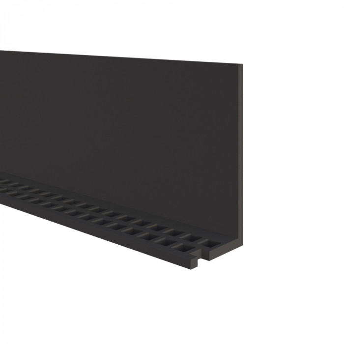 Zwart ventilatieprofiel 50 x 25 x 2