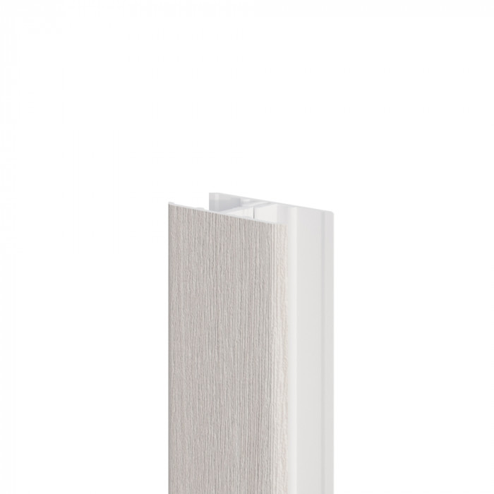 Eurotexx dubbel rabat potdeksel 50mm verbindingsprofiel 2-delig Sheffield eiken wit