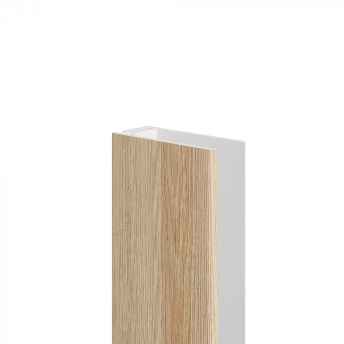 Eurotexx Potdeksel 50mm eindprofiel kunststof gevelbekleding in de kleur Turners eiken ral n.v.t.