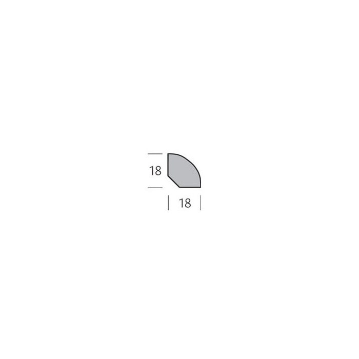 Kwartrond profiel 18 x 18 mm