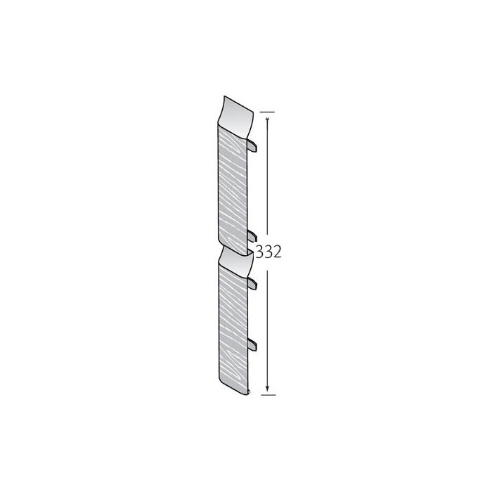 Eurotexx Sand stootvoegverbinding 332mm voor dubbel rabat