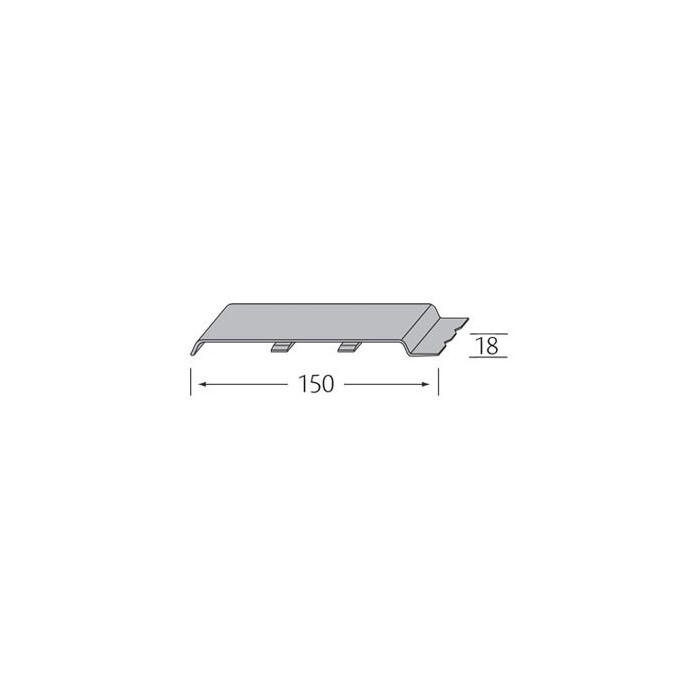 Stootvoegverbinding Antraciet 150 mm (voor rondkantpaneel) - VinyPlus