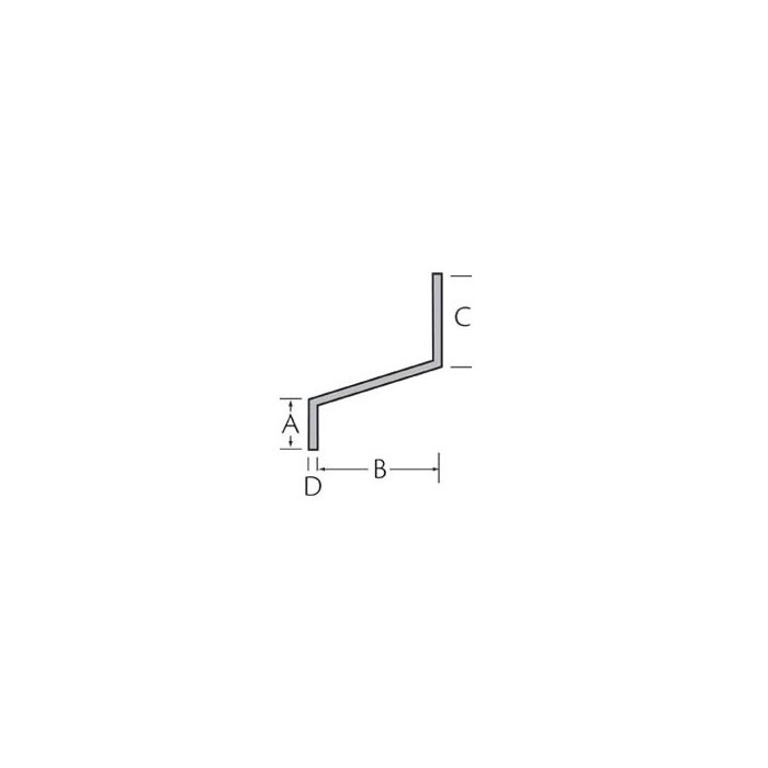 Z-profiel 20 x 25 x 25 x 3 mm